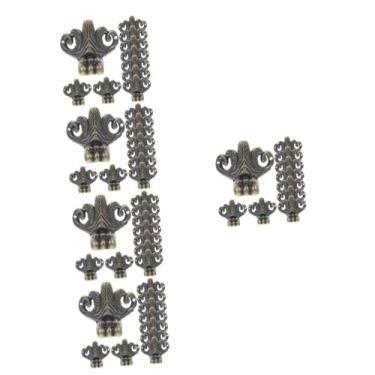 Imagem de HEMOTON Caixa Com 50 Peças Pés De Caixa De Madeira Baú De Ferramentas De Madeira Protetores De Canto De Móveis Decoração Vintage Caixa De Presente Antiguidade Liga De Zinco