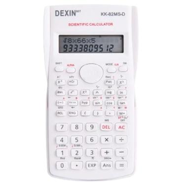 Imagem de Calculadora Cientifica 82ms 240 Funções display 2 linhas com capa protetora Branco Estudante Faculdade