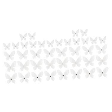 Imagem de NUOBESTY 40 Peças Tule Tridimensional Borboleta Branco Diamantes Acessórios De Roupas Presilhas De Cabelo Pérola Apliques De Pérola Ferro Em Remendo Grampos De Cabelo Pérola Acessórios De