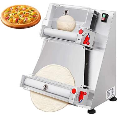 Imagem de Máquina de rolo de massa de pizza, máquina automática comercial de folha de massa de pizza, máquina de formação de massa de pizza elétrica, para pão de pizza de macarrão (cor: 30 cm)