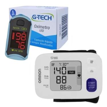 Imagem de Kit Aparelho De Medir Pressão Onron + Oximetro De Dedo Gtech