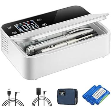 Imagem de Estojo de viagem para refrigerador de insulina Refrigerador de medicamentos portátil Mini medicamento Caixa refrigerada para carro Geladeira 2-8 ℃ Geladeira pequena Carregamento USB para man