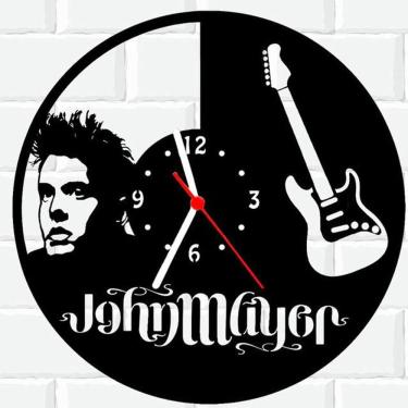 Imagem de Relógio Parede Vinil LP ou MDF John Mayer 1
