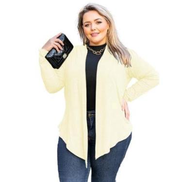 Imagem de Cardigan Casaquinho Plus Size Moda Feminina Blusa Kimono-Feminino