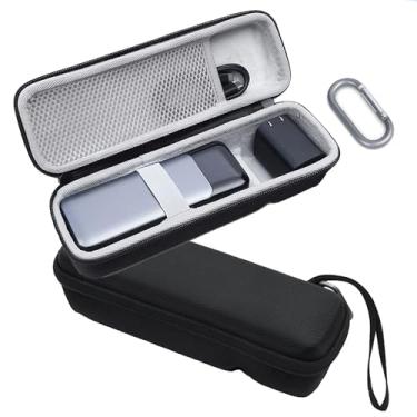 Imagem de HUAYUWA Capa rígida de EVA compatível com Anker Prime 27650mAh (250W) / 737 (PowerCore 24K) Power Bank Bolsa de armazenamento de viagem, capa protetora organizadora