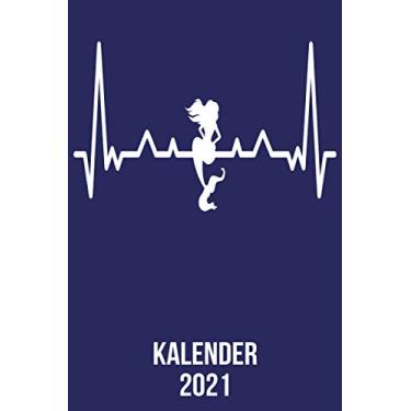 Imagem de Kalender 2021: DIN A5 Kalender von 01/2021 - 12/2021 1 Tag = 1 Seite mit großem Tageskalender und großartiger Übersicht. Monatsübersicht, ... / Meerjungfrau Fabel heartbeat herzschlag
