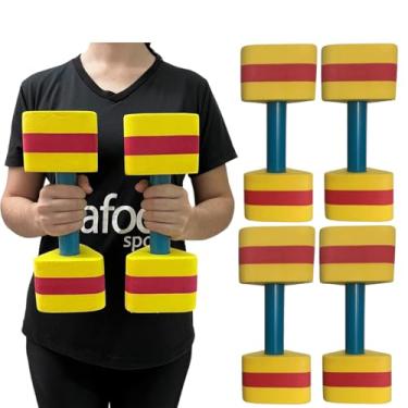 Imagem de Genérico, Kit 2 Pares Halteres Aquáticos Hidroginástica em EVA DF1105-AM 2 à 3kg Amarelo e Vermelho Dafoca Sports