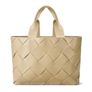 Imagem de BOSTANTEN Bolsa feminina de tecido com alça superior e bolsa tiracolo com zíper, B - damasco, Large, Moda casual