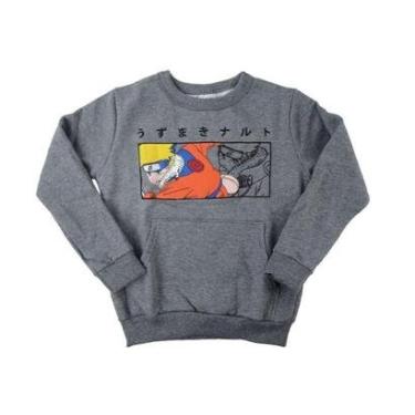 Imagem de Blusa Infanto Juvenil Masculino Moletom Brandili Cinza-Masculino