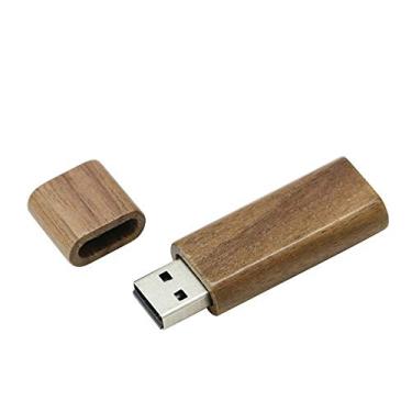 Imagem de 64 GB Fita de madeira 3.0 USB Flash Drive Pen Drive Armazenamento de Dados Pen Drive Pen Drive Pen Drive USB Drive USB 3.0 Pen Drive U Disk Flash Memory Flash Disk - Nogueira