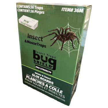 Imagem de Armadilha de cola adesiva Bug Shield 36 tábuas de cola, todos os tipos de incetes, aranhas, baratas, formigas, grilos de caverna e mais. Cola de força profissional.