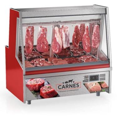 Imagem de Balcão Frigorífico Premium Turino Com Depósito Gatp150ad Gelopar Expositor De Carnes Vermelho 220v