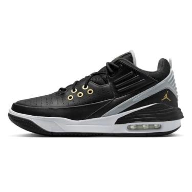 Imagem de NIKE Tênis masculino Jordan Max Aura 5 (DZ4353-017, preto/branco/cinza lobo/dourado metálico) tamanho 11,5