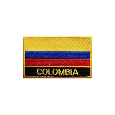 Imagem de Ruoming 1 PÇ Patch de bandeira da Colômbia, bordado a ferro ou costurado, tático, militar, nacional da Colômbia