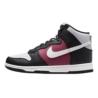 Imagem de Nike Dunk High Tênis feminino, Preto/Summit branco-jacarandá, 11 US