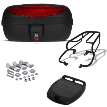 Imagem de Bau 45 Litros Pro Tork + Bagageiro Cbx 200 Strada, VERMELHO, CBX 200 S