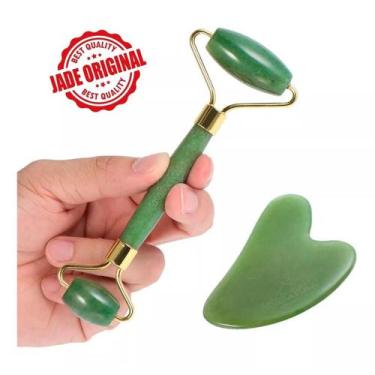Imagem de Kit de massagem para o rosto, 2 peças, guache com raspador para beleza