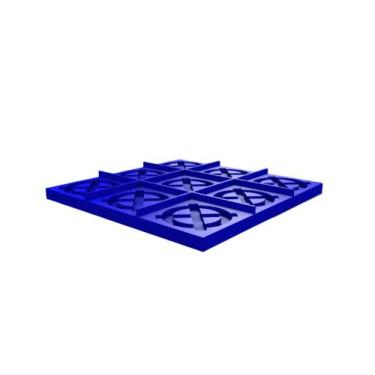 Imagem de Jogo da Velha Tátil Braille Baixa Visão - InclusivaDigital, Azul