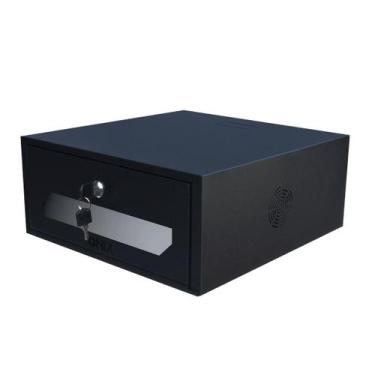 Imagem de Caixa Organizadora Mini Rack 15 Horizontal - Preto c/ chave Gold - ONI