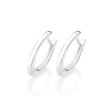 Imagem de Brincos de prata 925 femininos argola rommanel oval 820131