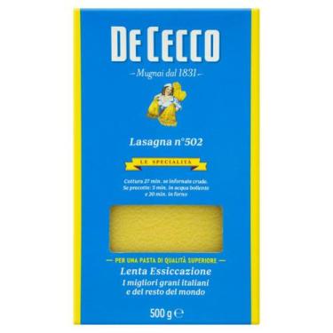 Imagem de Massa de Lasanha de Trigo Grano Duro 502 De Cecco 500g