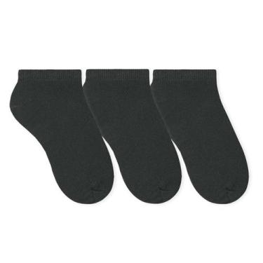 Imagem de Kit Meia Sapatilha3 Pares 39/43Preta - SELENE, Preto, U