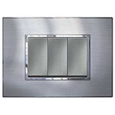 Imagem de Placa Arteor 4X2 3 Postos Stainless Steel - Pial Legrand