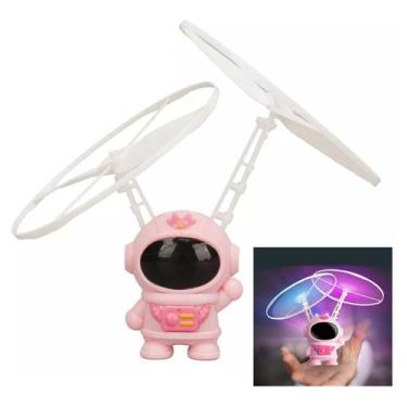 Imagem de Mini Drone Astronauta Voador Boomerang Helice LED USB Bateria Recarreg