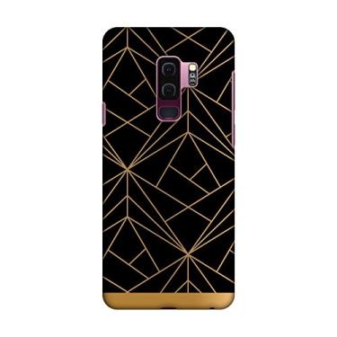 Imagem de Amzer Capa de encaixe rígido slim fit capa traseira com cabo USB tipo C e película de kit de limpeza de tela para Samsung Galaxy S9 Plus - Golden Elegance 2 HD Color, capa traseira ultra leve