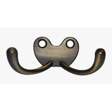 Imagem de Cabide P/roupa Cabides Gancho Parede Duplo Metal 4 Unidades - FERRAGEN