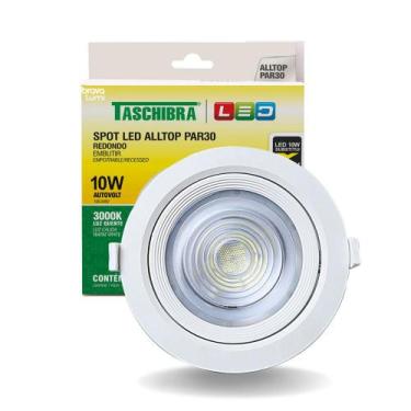 Imagem de Spot de Led Embutir Alltop Par30 Redondo 10W Bivolt Taschibra, 3000K -