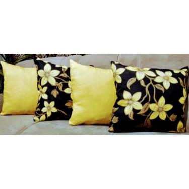 Imagem de Kit 4 capas Almofadas Decorativas Colorida Estampado  45x45 COR  AMARE