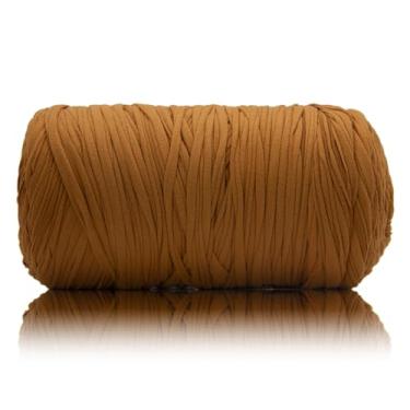 Imagem de MSyarn Fio de camiseta de 400 g, fio de crochê para bolsa de crochê/projeto de artesanato/decoração de casa, 400 g, 120 jardas/112 m de crochê com tecido elástico de mistura de poliéster e elastano