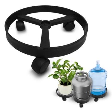 Imagem de Suporte para Botijão de Gás de Cozinha com Rodizio Giratório de 40mm -