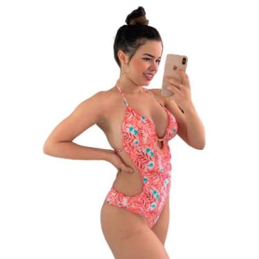 Imagem de Maiô Feminino Engana Mamãe Folhas Levanta Bumbum " - Missatti, M, Verm