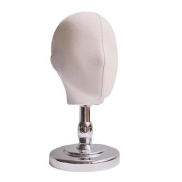 Imagem de Generic Fabricação de Perucas, Cabeça de Modelagem, Cabeça de Manequim com Base, Suporte de Exposição de Chapéus para Fabricação de Perucas, Suporte de Suport, Fundo Prateado