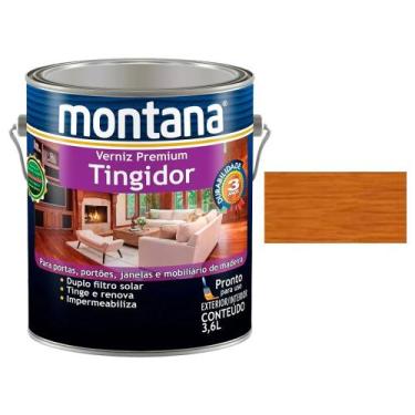 Imagem de Verniz Tingidor Imbuia Duplo Filtro Solar Montana 3,6 Lt