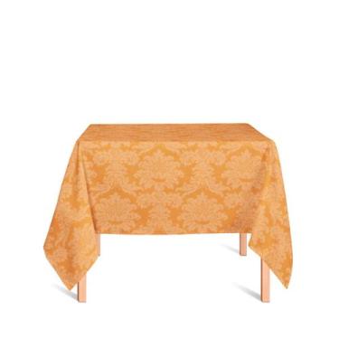 Imagem de Toalha de Mesa Quadrada em Tecido Jacquard 100% Poliéster Medalhão Lar