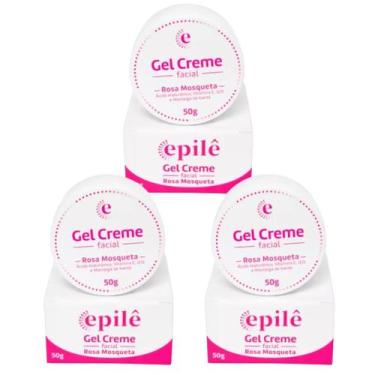 Imagem de Kit 3 Gel Creme Facial Rosa Mosqueta 50G - Epilê