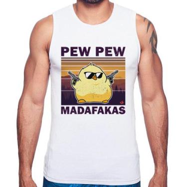 Imagem de Regata Pew Pew Madafakas - Foca na Moda, Branco, M