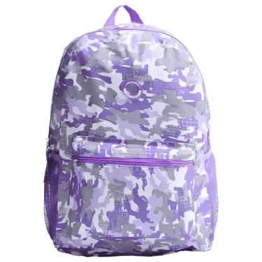 Imagem de Mochila De Costas Infantil Menina Camuflada Roxa - Clio, ROXO, UN