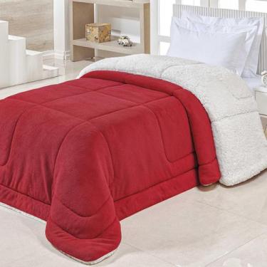 Imagem de Coberdrom Solteiro Dupla Face em Sherpa e Manta Soft 1,60m x 2,40m - P