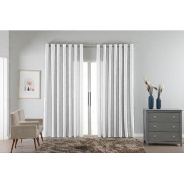 Imagem de Cortina Para Sala E Quarto 3 X 2,50 Jacquar Estampada - Bela Casa Shop