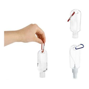 Imagem de Porta Alcool Gel Frasco Mochila Chaveiro Com Mosquetao Bolsa - OEM