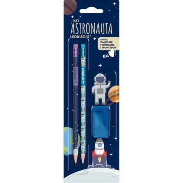 Imagem de Kit Escolar Astronauta HB com 04 Peças - Leonora