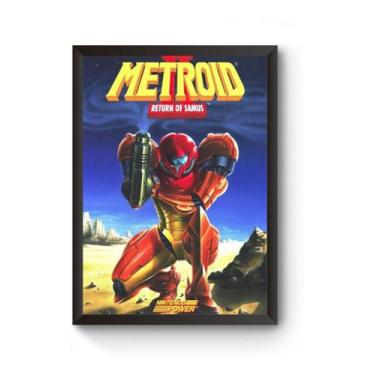 Imagem de Poster Moldurado Metroid 2 Quadro - Fanarte