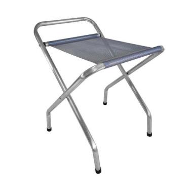 Imagem de Suporte de Mala Cinza com Encosto Alumínio Reforçado 100 KG - Zaka