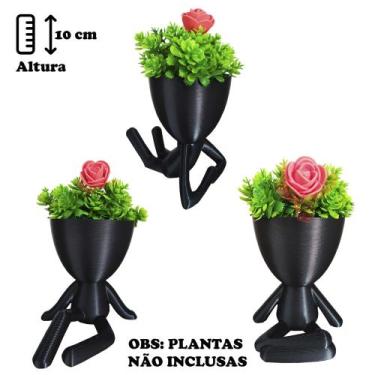Imagem de Kit 3 Vasos Decorativos Bob Robert Plant - Para Suculentas - marxgreg3