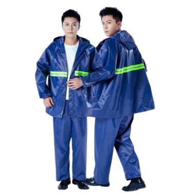 Imagem de Conjunto Capa de Chuva para Motoboy Impermeável com Faixa Refletiva e 