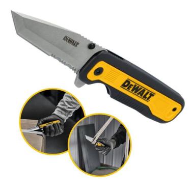 Imagem de Canivete de Bolso Dobrável Lâmina Aço Inox Dewalt Faca Tática Portátil